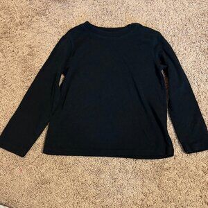 Cat & Jack XS 4/5 plain black long sleeve shirt